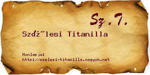 Szélesi Titanilla névjegykártya